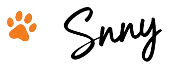 Handwritten signatures of founders Snny with an orange paw print, representing the SnnyPet personal brand promise and commitment to quality.